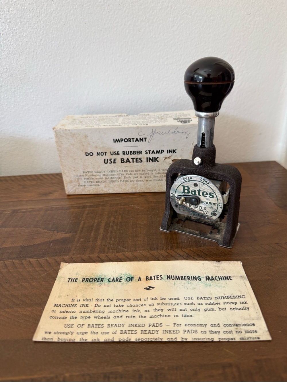 Bates Numbering Machine